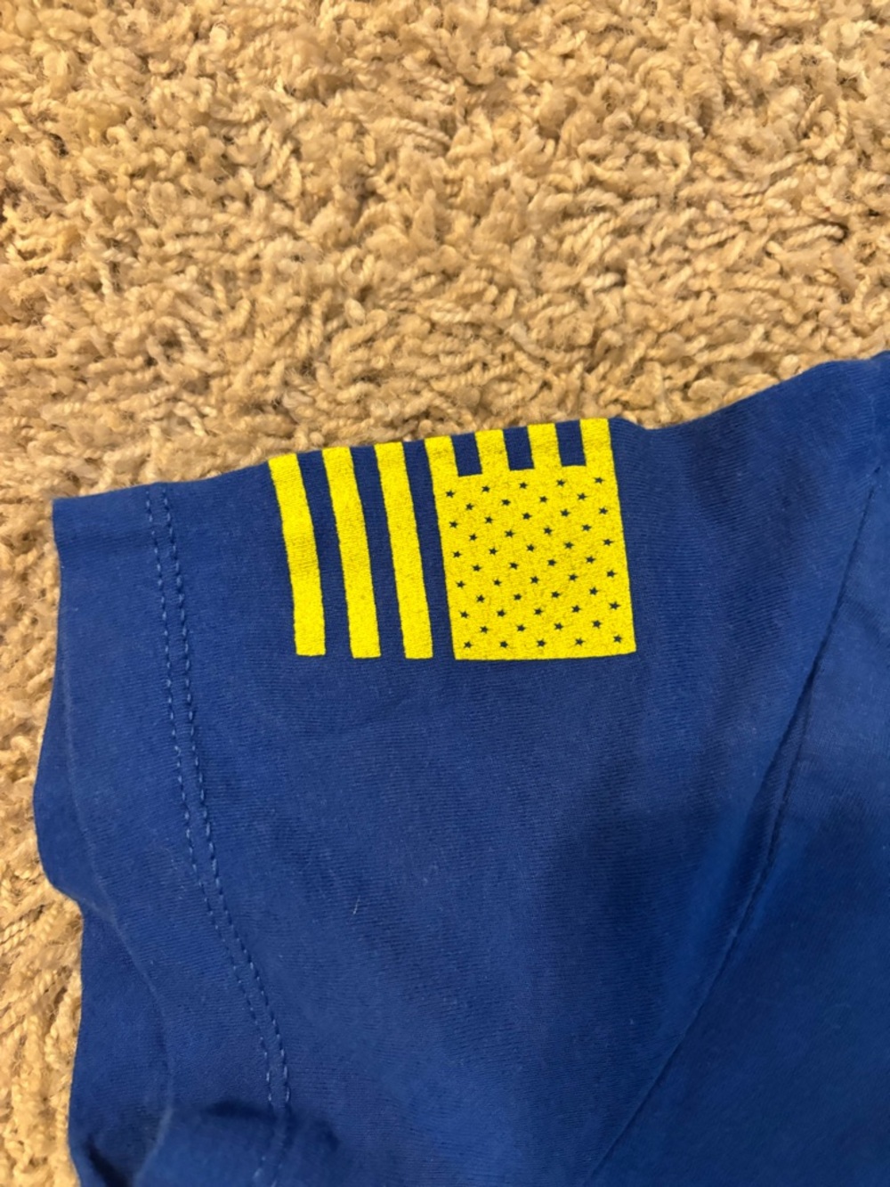 Grunt style size small shirt, blue&yellow in color - Picture 5 of 7